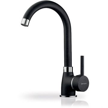 Baterie Bucatarie Bello 090935601 Scurgere Tip C 300mm Granit Negru Baterie Bucatarie Bello 090935601 Scurgere Tip C 300mm Granit Negru